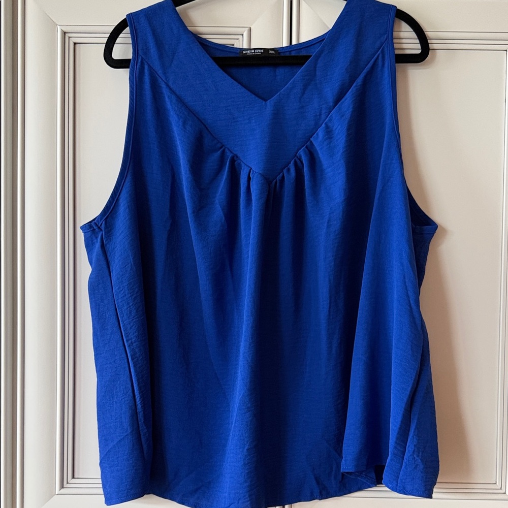 Royal Blue Sleeveless V-Neck Tank